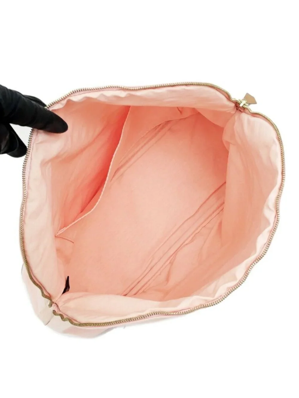 Hermes Bolide Pouch GM Pink Gold Cotton Canvas 100%
